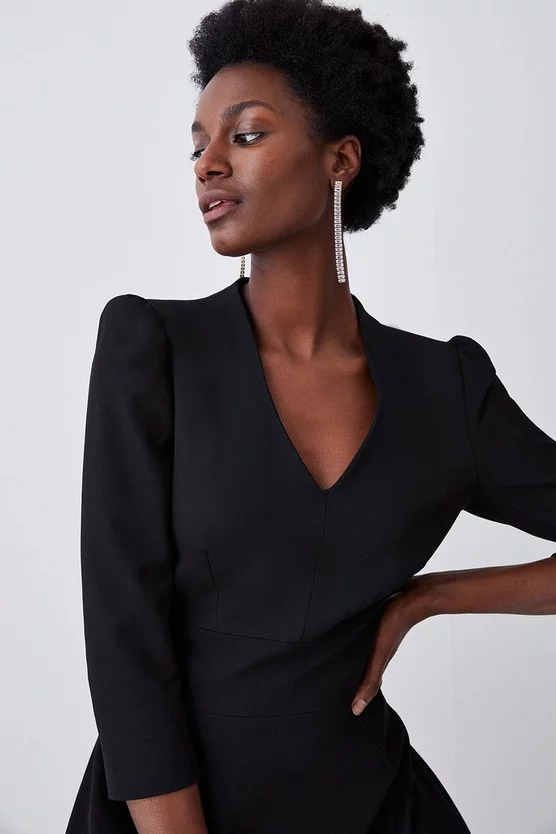 Deals 👍 Karen Millen Structured Crepe Full 👗 Skirted Midi 👗 Dress 🤩 4 Deals 👍 Karen Millen Structured Crepe Full 👗 Skirted Midi 👗 Dress 🤩 - Image 2