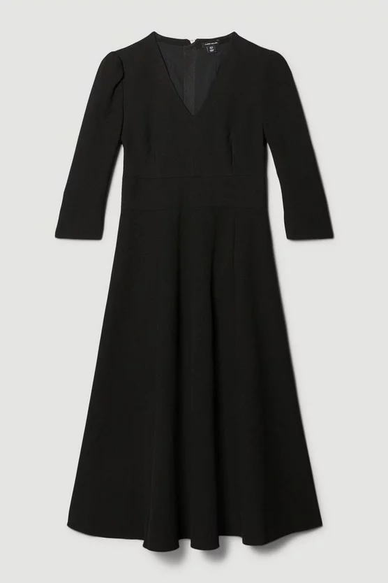 Deals 👍 Karen Millen Structured Crepe Full 👗 Skirted Midi 👗 Dress 🤩 6 Deals 👍 Karen Millen Structured Crepe Full 👗 Skirted Midi 👗 Dress 🤩 - Image 4