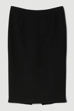 Discount 🔥 Karen Millen Structured Crepe Tailored Midi 👗 Skirt ✨ -Karen Millen Outlet store bkk06920 black xl 3