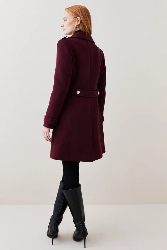Hot Sale ✨ Karen Millen Italian Wool Military Button Midi 🧥 Coat - fig ✨ 7 Hot Sale ✨ Karen Millen Italian Wool Military Button Midi 🧥 Coat - fig ✨ - Image 5