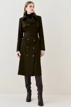 New ✔️ Karen Millen Italian Virgin Wool Collared Belted 🧥 Coat - khaki 🔥 11 New ✔️ Karen Millen Italian Virgin Wool Collared Belted 🧥 Coat - khaki 🔥 -Karen Millen Outlet store bkk06945 khaki xl 2