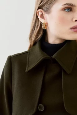 New ✔️ Karen Millen Italian Virgin Wool Collared Belted 🧥 Coat - khaki 🔥 13 New ✔️ Karen Millen Italian Virgin Wool Collared Belted 🧥 Coat - khaki 🔥 -Karen Millen Outlet store bkk06945 khaki xl 4