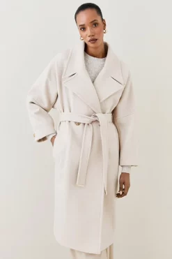 Hot Sale 🤩 Karen Millen Italian Wool Raglan Sleeve 🧥 Coat ⭐