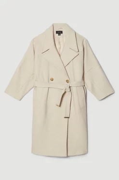 Hot Sale 🤩 Karen Millen Italian Wool Raglan Sleeve 🧥 Coat ⭐ 13 Hot Sale 🤩 Karen Millen Italian Wool Raglan Sleeve 🧥 Coat ⭐ -Karen Millen Outlet store bkk06950 butter xl 3