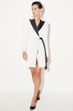 Best Sale ⌛ Karen Millen Satin Tux Tie Side Mini 👗 Dress 🥰 11 Best Sale ⌛ Karen Millen Satin Tux Tie Side Mini 👗 Dress 🥰 -Karen Millen Outlet store bkk06972 mono xl 2
