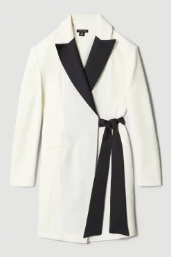 Best Sale ⌛ Karen Millen Satin Tux Tie Side Mini 👗 Dress 🥰 12 Best Sale ⌛ Karen Millen Satin Tux Tie Side Mini 👗 Dress 🥰 -Karen Millen Outlet store bkk06972 mono xl 3