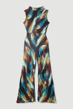 Hot Sale 🎁 Karen Millen Marble Viscose Satin High Neck Jumpsuit - multi 🎉 12 Hot Sale 🎁 Karen Millen Marble Viscose Satin High Neck Jumpsuit - multi 🎉 -Karen Millen Outlet store bkk06986 multi xl 3