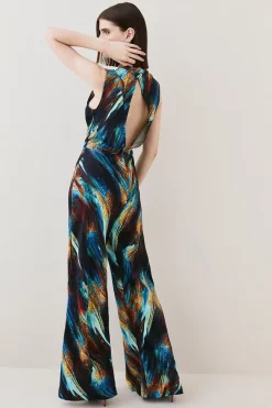 Hot Sale 🎁 Karen Millen Marble Viscose Satin High Neck Jumpsuit - multi 🎉 14 Hot Sale 🎁 Karen Millen Marble Viscose Satin High Neck Jumpsuit - multi 🎉 -Karen Millen Outlet store bkk06986 multi xl 5