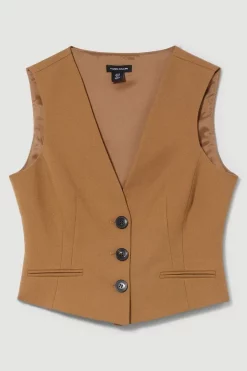 Top 10 ⌛ Karen Millen Premium Wool Flannel Waistcoat - charcoal 🎁 -Karen Millen Outlet store bkk07018 camel xl 3