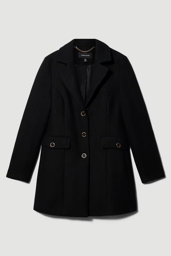 Best deal 🌟 Karen Millen Italian Wool Mix Short Formal 🧥 Coat 👏 6 Best deal 🌟 Karen Millen Italian Wool Mix Short Formal 🧥 Coat 👏 - Image 4
