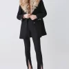 Outlet ❤️ Karen Millen Italian Wool Mix Faux Fur Collar Short 🧥 Coat 👍 2 Outlet ❤️ Karen Millen Italian Wool Mix Faux Fur Collar Short 🧥 Coat 👍 -Karen Millen Outlet store bkk07030 black xl
