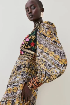 Budget 🥰 Karen Millen Baroque Embroidered And Bead Woven Mini 👗 Dress - multi 😀 -Karen Millen Outlet store bkk07046 multi xl 4