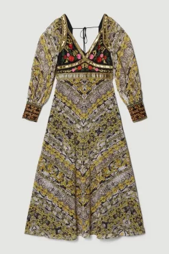 Best Sale 🔥 Karen Millen Baroque Embroidered And Bead Woven Midi 👗 Dress - multi 👍 11 Best Sale 🔥 Karen Millen Baroque Embroidered And Bead Woven Midi 👗 Dress - multi 👍 -Karen Millen Outlet store bkk07047 multi xl 3