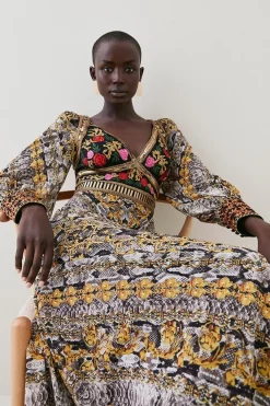 Best Sale 🔥 Karen Millen Baroque Embroidered And Bead Woven Midi 👗 Dress - multi 👍 12 Best Sale 🔥 Karen Millen Baroque Embroidered And Bead Woven Midi 👗 Dress - multi 👍 -Karen Millen Outlet store bkk07047 multi xl 4