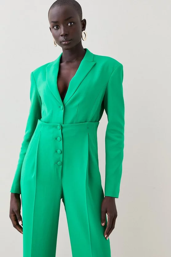 Budget โญ Karen Millen Compact Viscose Button Up Wide Leg Jumpsuit ๐ 4 Budget โญ Karen Millen Compact Viscose Button Up Wide Leg Jumpsuit ๐ - Image 2