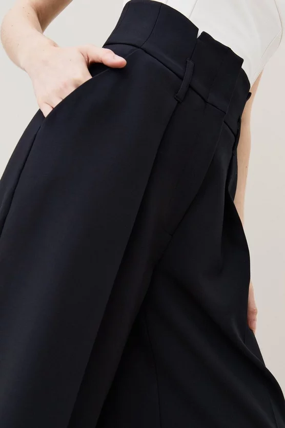 Discount 💯 Karen Millen Compact Stretch High Waist Wide Leg - black 🌟 6 Discount 💯 Karen Millen Compact Stretch High Waist Wide Leg - black 🌟 - Image 4