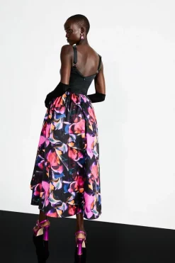 Brand new ⌛ Karen Millen Marble Jacquard Corset Bodice Woven 👗 Dress - multi 🛒 -Karen Millen Outlet store bkk07093 multi xl 2