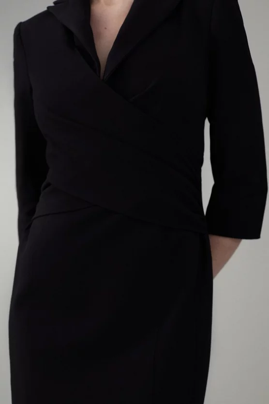 Budget 😀 Karen Millen Compact Crepe Wrap Waist Pencil Midi 👗 Dress 😍 4 Budget 😀 Karen Millen Compact Crepe Wrap Waist Pencil Midi 👗 Dress 😍 - Image 2