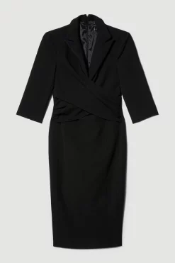 Budget 😀 Karen Millen Compact Crepe Wrap Waist Pencil Midi 👗 Dress 😍 13 Budget 😀 Karen Millen Compact Crepe Wrap Waist Pencil Midi 👗 Dress 😍 -Karen Millen Outlet store bkk07100 black xl 3