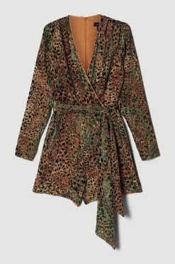 Top 10 🤩 Karen Millen Velvet Animal Devoure Woven Playsuit 👍 11 Top 10 🤩 Karen Millen Velvet Animal Devoure Woven Playsuit 👍 -Karen Millen Outlet store bkk07126 animal xl 3