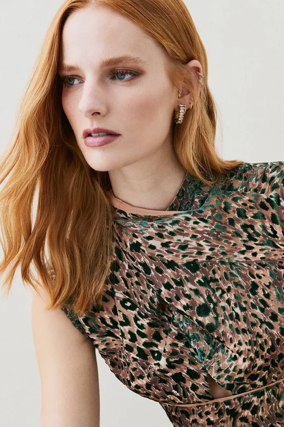 Top 10 😉 Karen Millen Velvet Animal Devoure Woven Jumpsuit 👍 4 Top 10 😉 Karen Millen Velvet Animal Devoure Woven Jumpsuit 👍 - Image 2