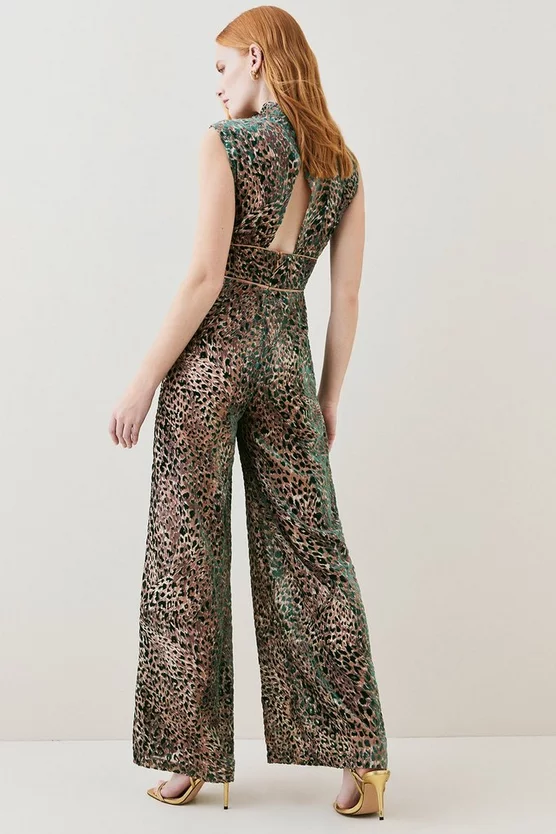 Top 10 😉 Karen Millen Velvet Animal Devoure Woven Jumpsuit 👍 7 Top 10 😉 Karen Millen Velvet Animal Devoure Woven Jumpsuit 👍 - Image 5