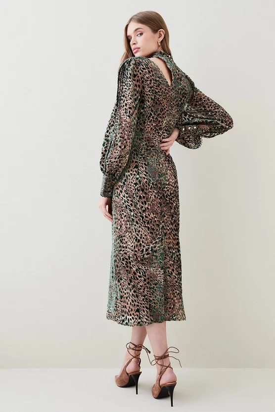 Outlet 😍 Karen Millen Velvet Animal Devoure Woven Maxi 👗 Dress 🤩 5 Outlet 😍 Karen Millen Velvet Animal Devoure Woven Maxi 👗 Dress 🤩 - Image 3