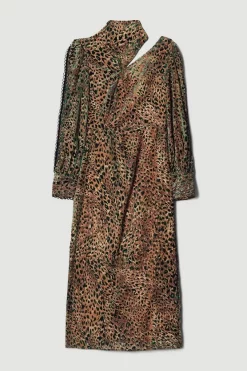 Outlet 😍 Karen Millen Velvet Animal Devoure Woven Maxi 👗 Dress 🤩 11 Outlet 😍 Karen Millen Velvet Animal Devoure Woven Maxi 👗 Dress 🤩 -Karen Millen Outlet store bkk07131 animal xl 3