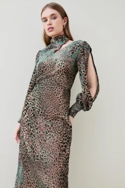 Outlet 😍 Karen Millen Velvet Animal Devoure Woven Maxi 👗 Dress 🤩 12 Outlet 😍 Karen Millen Velvet Animal Devoure Woven Maxi 👗 Dress 🤩 -Karen Millen Outlet store bkk07131 animal xl 4