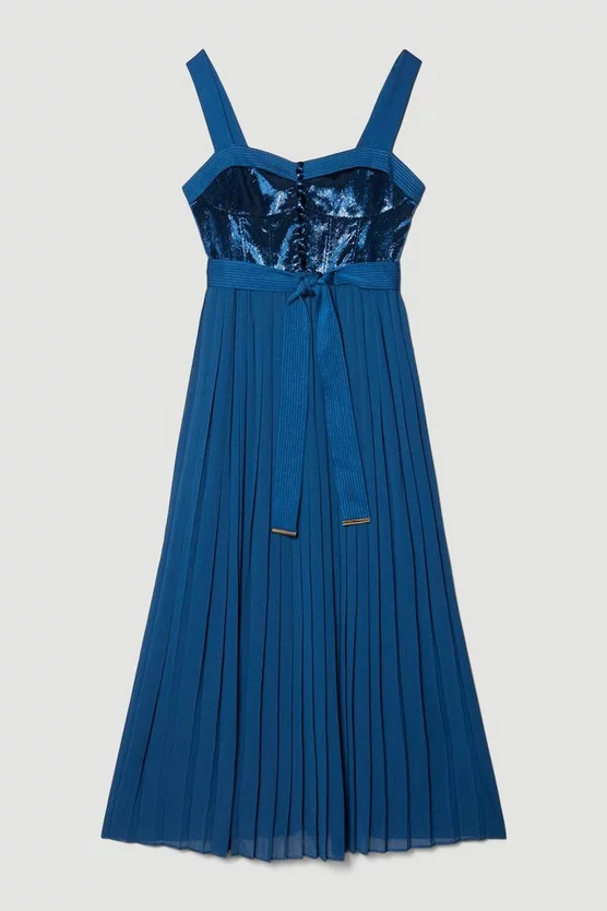 Best reviews of 🎁 Karen Millen Top Stitch Velvet Satin Pleated Woven Midi 👗 Dress - blue 🌟 6 Best reviews of 🎁 Karen Millen Top Stitch Velvet Satin Pleated Woven Midi 👗 Dress - blue 🌟 - Image 4