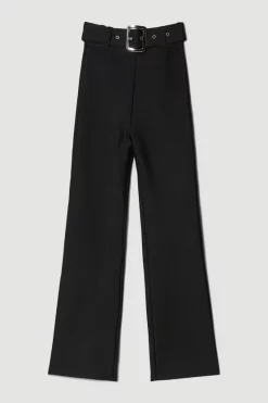 Budget ✔️ Karen Millen Bandage Form Fitting Belted Flare Trousers - black ✨ -Karen Millen Outlet store bkk07171 black xl 3