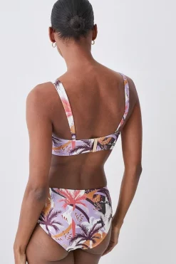Wholesale ⌛ Karen Millen Palm Print Gold Trim 👙 Bikini Bottoms - multi 💯 -Karen Millen Outlet store bkk07191 multi xl 2