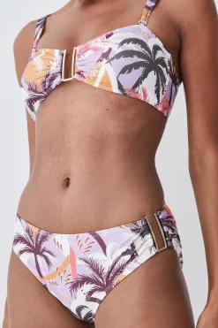 Wholesale ⌛ Karen Millen Palm Print Gold Trim 👙 Bikini Bottoms - multi 💯 -Karen Millen Outlet store bkk07191 multi xl 5