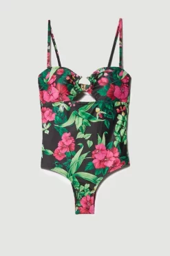 Hot Sale ✔️ Karen Millen Tropical Print Gold Trim Cut Out 🩱 Swimsuit - multi ✔️ 13 Hot Sale ✔️ Karen Millen Tropical Print Gold Trim Cut Out 🩱 Swimsuit - multi ✔️ -Karen Millen Outlet store bkk07194 multi xl 3