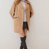 Brand new 🔔 Karen Millen Italian Virgin Wool Double Breasted Pea 🧥 Coat - camel 🛒 1 Brand new 🔔 Karen Millen Italian Virgin Wool Double Breasted Pea 🧥 Coat - camel 🛒 -Karen Millen Outlet store bkk07196 camel xl