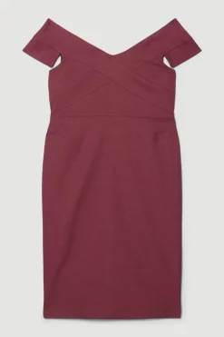 Budget โญ Karen Millen Plus Size Structured Crepe Cross Detail Midi ๐ Dress - merlot โ 10 Budget โญ Karen Millen Plus Size Structured Crepe Cross Detail Midi ๐ Dress - merlot โ -Karen Millen Outlet store bkk07220 merlot xl 3