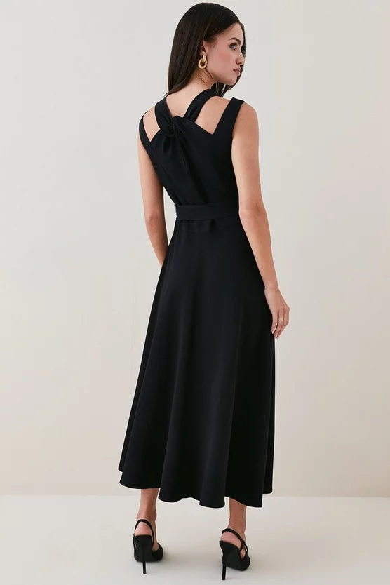 Budget โญ Karen Millen Petite Compact Viscose Waterfall Midi ๐ Dress ๐ฅ 5 Budget โญ Karen Millen Petite Compact Viscose Waterfall Midi ๐ Dress ๐ฅ - Image 3