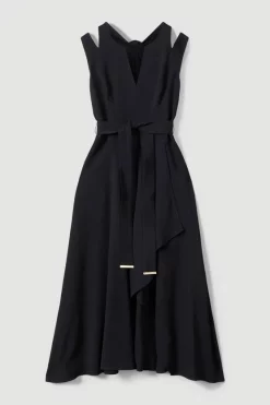 Budget โญ Karen Millen Petite Compact Viscose Waterfall Midi ๐ Dress ๐ฅ 13 Budget โญ Karen Millen Petite Compact Viscose Waterfall Midi ๐ Dress ๐ฅ -Karen Millen Outlet store bkk07233 black xl 3