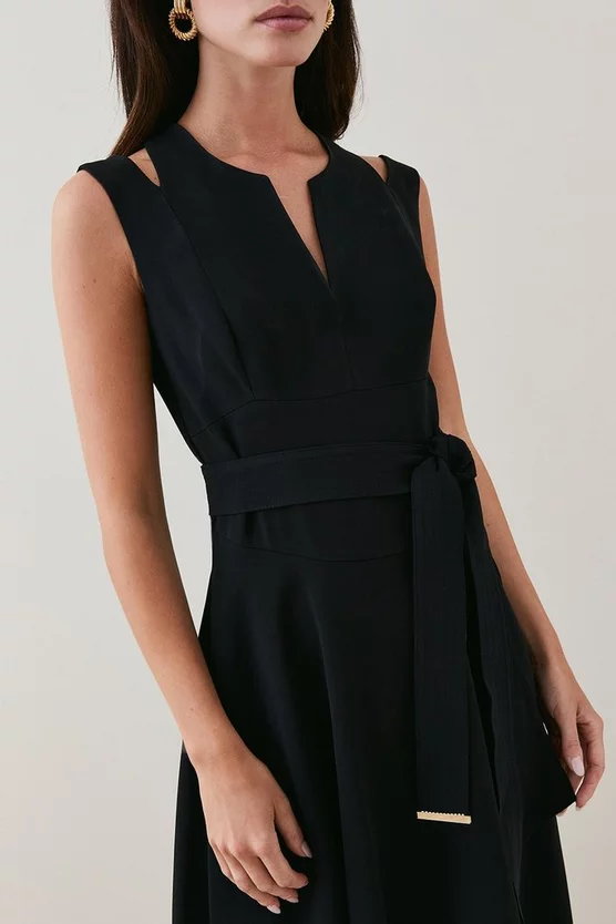 Budget โญ Karen Millen Petite Compact Viscose Waterfall Midi ๐ Dress ๐ฅ 7 Budget โญ Karen Millen Petite Compact Viscose Waterfall Midi ๐ Dress ๐ฅ - Image 5