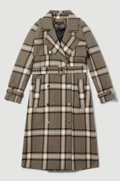 New ✔️ Karen Millen Italian Classic Check Trench 🧥 Coat - natural ⭐ 13 New ✔️ Karen Millen Italian Classic Check Trench 🧥 Coat - natural ⭐ -Karen Millen Outlet store bkk07280 natural xl 3
