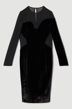 New ๐คฉ Karen Millen Slinky Velvet Mesh Sleeve Midi ๐ Dress - black ๐งจ 12 New ๐คฉ Karen Millen Slinky Velvet Mesh Sleeve Midi ๐ Dress - black ๐งจ -Karen Millen Outlet store bkk07285 black xl 4