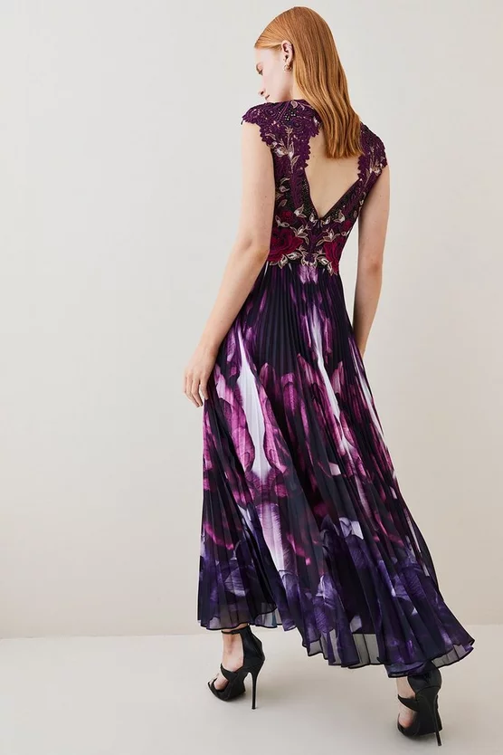 Best reviews of ❤️ Karen Millen Metallic Guipure Lace Mirrored Pleat Midi 👗 Dress - purple 👍 5 Best reviews of ❤️ Karen Millen Metallic Guipure Lace Mirrored Pleat Midi 👗 Dress - purple 👍 - Image 3
