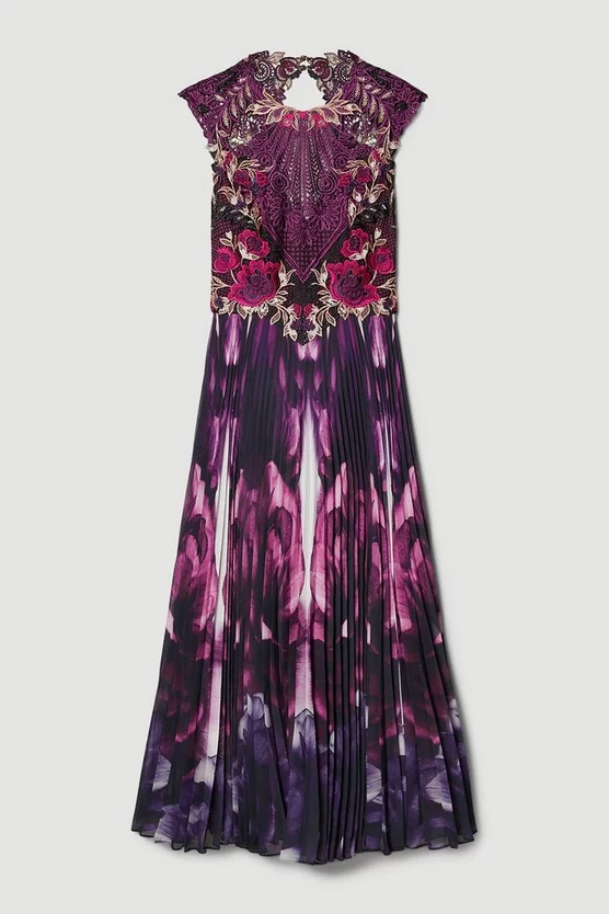 Best reviews of ❤️ Karen Millen Metallic Guipure Lace Mirrored Pleat Midi 👗 Dress - purple 👍 6 Best reviews of ❤️ Karen Millen Metallic Guipure Lace Mirrored Pleat Midi 👗 Dress - purple 👍 - Image 4