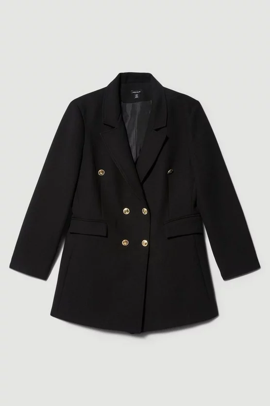 Promo ✔️ Karen Millen Plus Size Compact Essential Tailored Double Breasted Blazer - black 😀 6 Promo ✔️ Karen Millen Plus Size Compact Essential Tailored Double Breasted Blazer - black 😀 - Image 4