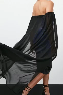 Hot Sale 🎁 Karen Millen Weston Placed Crystal Print Midi Cape 👗 Dress - black 🎁 10 Hot Sale 🎁 Karen Millen Weston Placed Crystal Print Midi Cape 👗 Dress - black 🎁 -Karen Millen Outlet store bkk07346 black xl 4