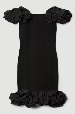 Best Sale 😀 Karen Millen Taffeta Detail Ponte Mini 👗 Dress - black 😍 -Karen Millen Outlet store bkk07357 black xl 3
