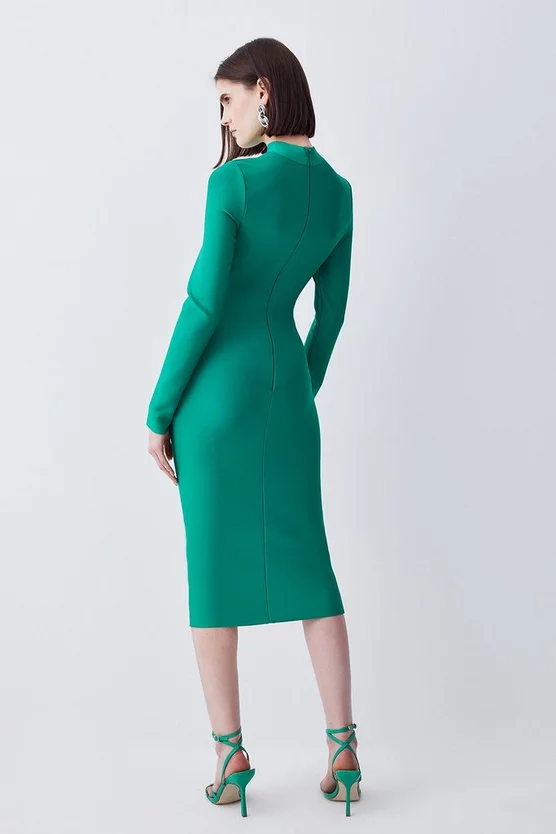 Deals 🎉 Karen Millen Bandage Cut Out Detail Midi 👗 Dress - green 🥰 5 Deals 🎉 Karen Millen Bandage Cut Out Detail Midi 👗 Dress - green 🥰 - Image 3