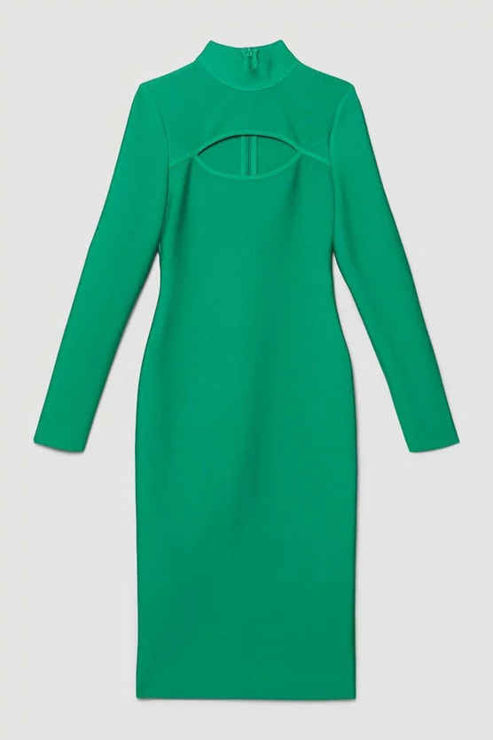 Deals 🎉 Karen Millen Bandage Cut Out Detail Midi 👗 Dress - green 🥰 6 Deals 🎉 Karen Millen Bandage Cut Out Detail Midi 👗 Dress - green 🥰 - Image 4
