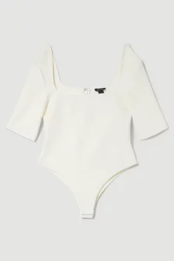 Flash Sale 🤩 Karen Millen Bandage Square Neck Body - ivory 🔔 -Karen Millen Outlet store bkk07374 ivory xl 3