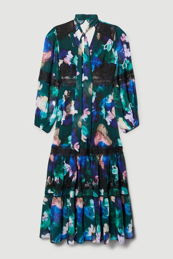 Best deal ๐งจ Karen Millen Neon Floral Mix Lace & Embroidery Maxi ๐ Dress ๐ 6 Best deal ๐งจ Karen Millen Neon Floral Mix Lace & Embroidery Maxi ๐ Dress ๐ - Image 4
